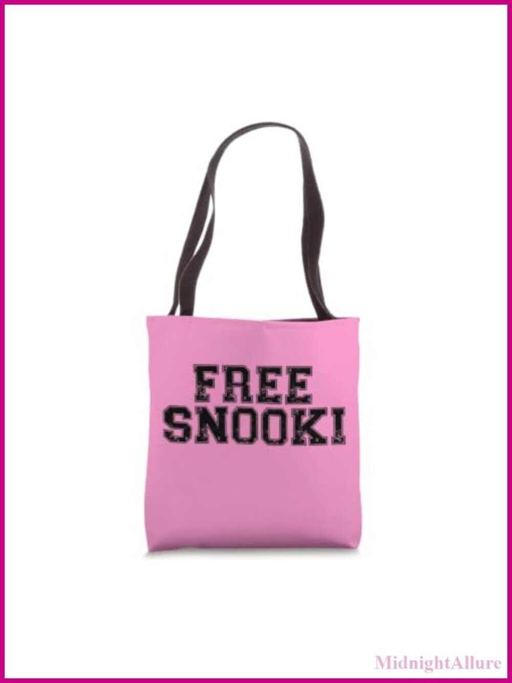 Retro Pink Vintage Graphic Tee Tote Bag Spun Polyester Canvas Double-Stitched